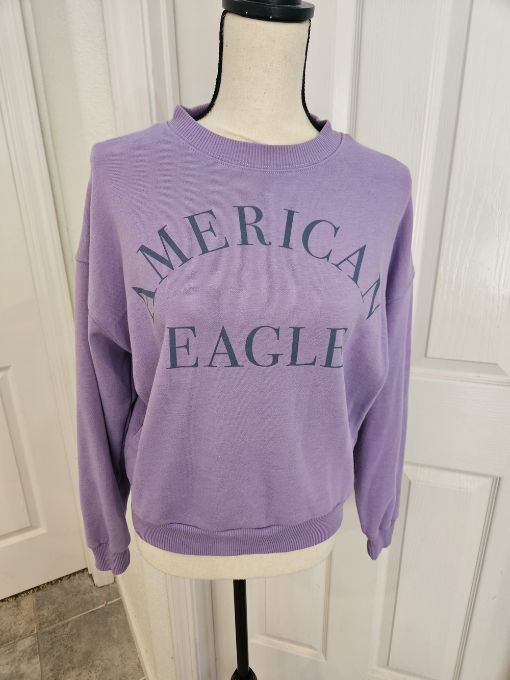 American Eagle Lavender Pullover with Teal Logo